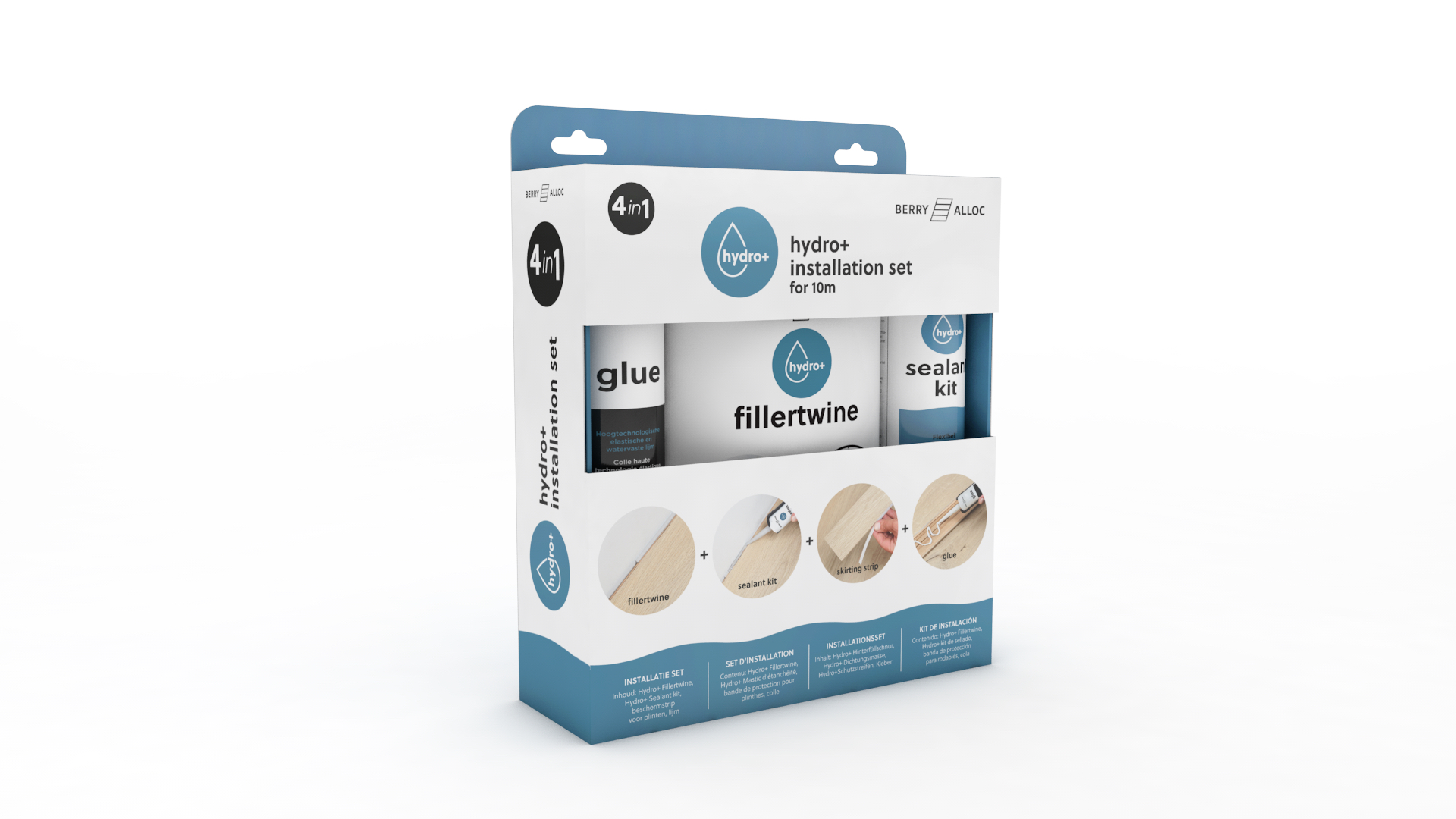 Set de 4 accessoires HYDRO+ Pour parquet stratifié