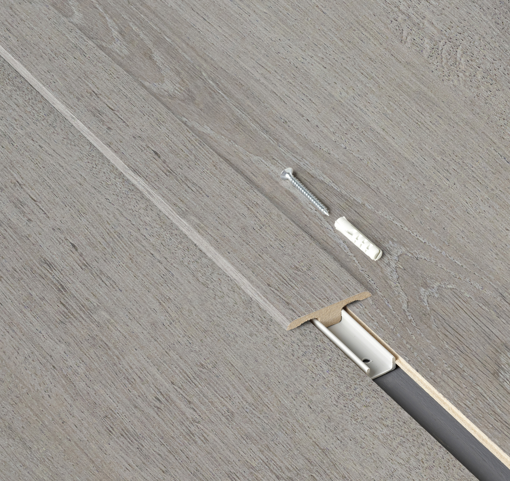 Barre jonction Via Monte 2,4M Pour sol haute pression 2400x44x11mm