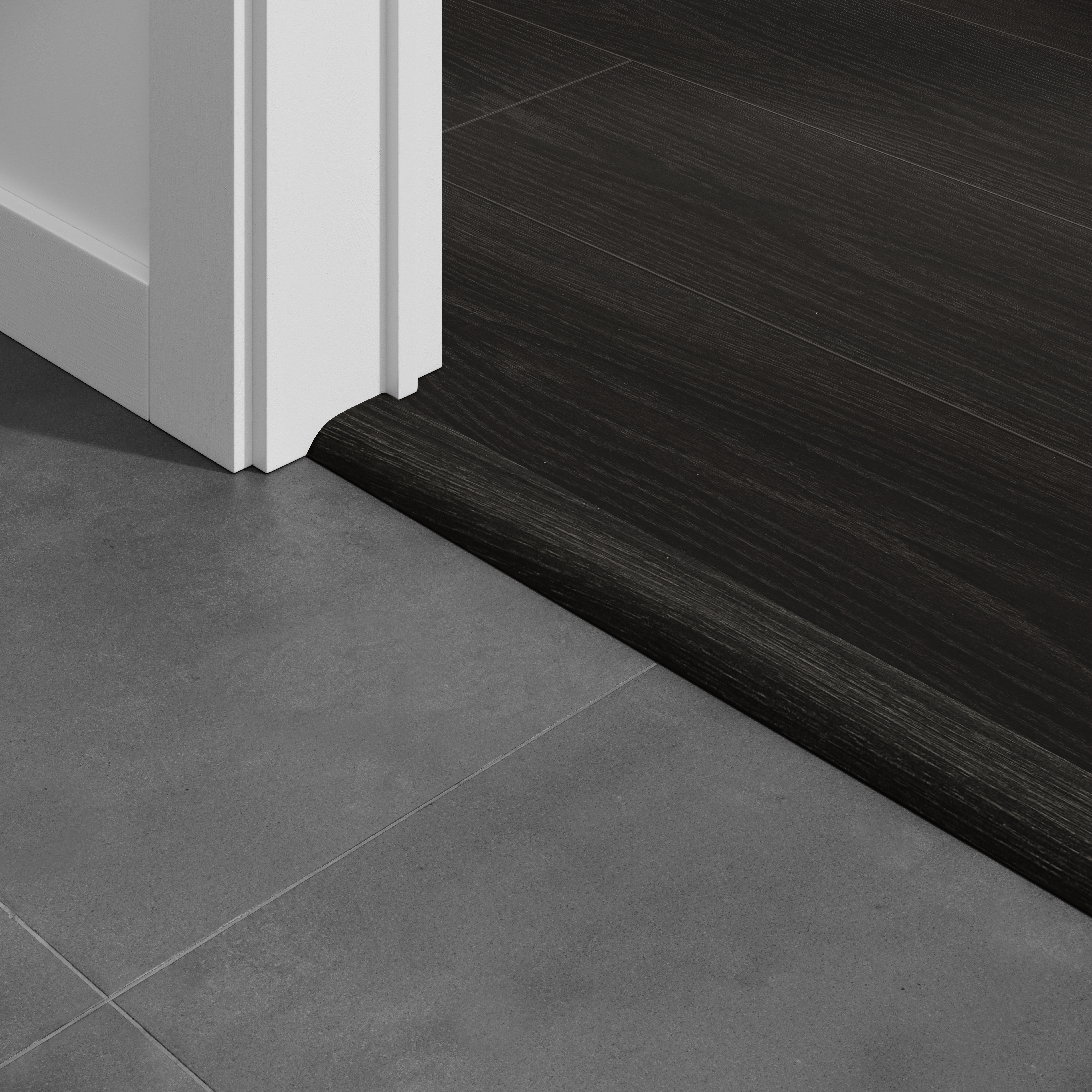 Barre seuil Charme Black 1M Pour parquet stratifié 1000x45x12mm