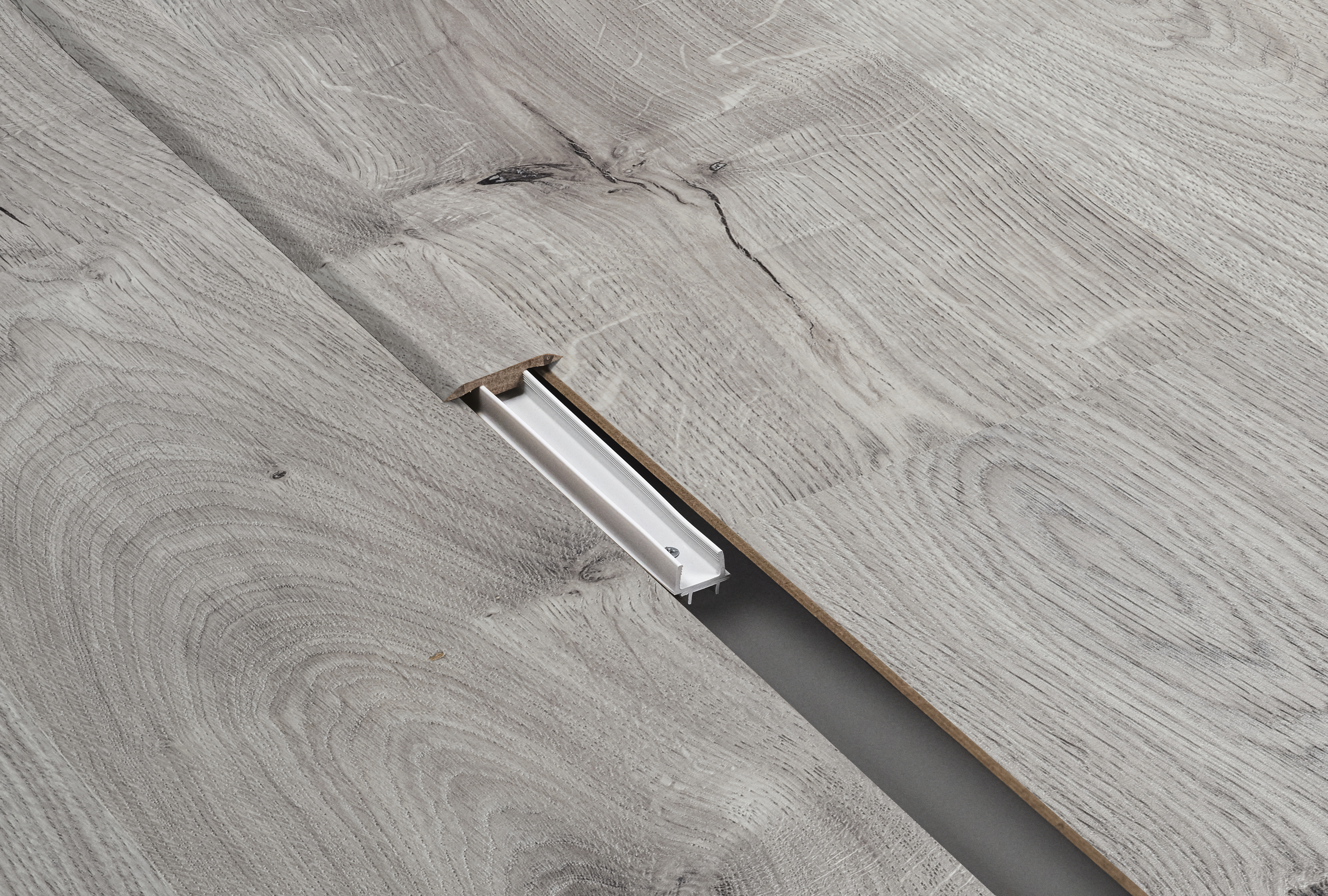 Barre jonction Crush Light 1M Pour parquet stratifié 1000x40x8mm