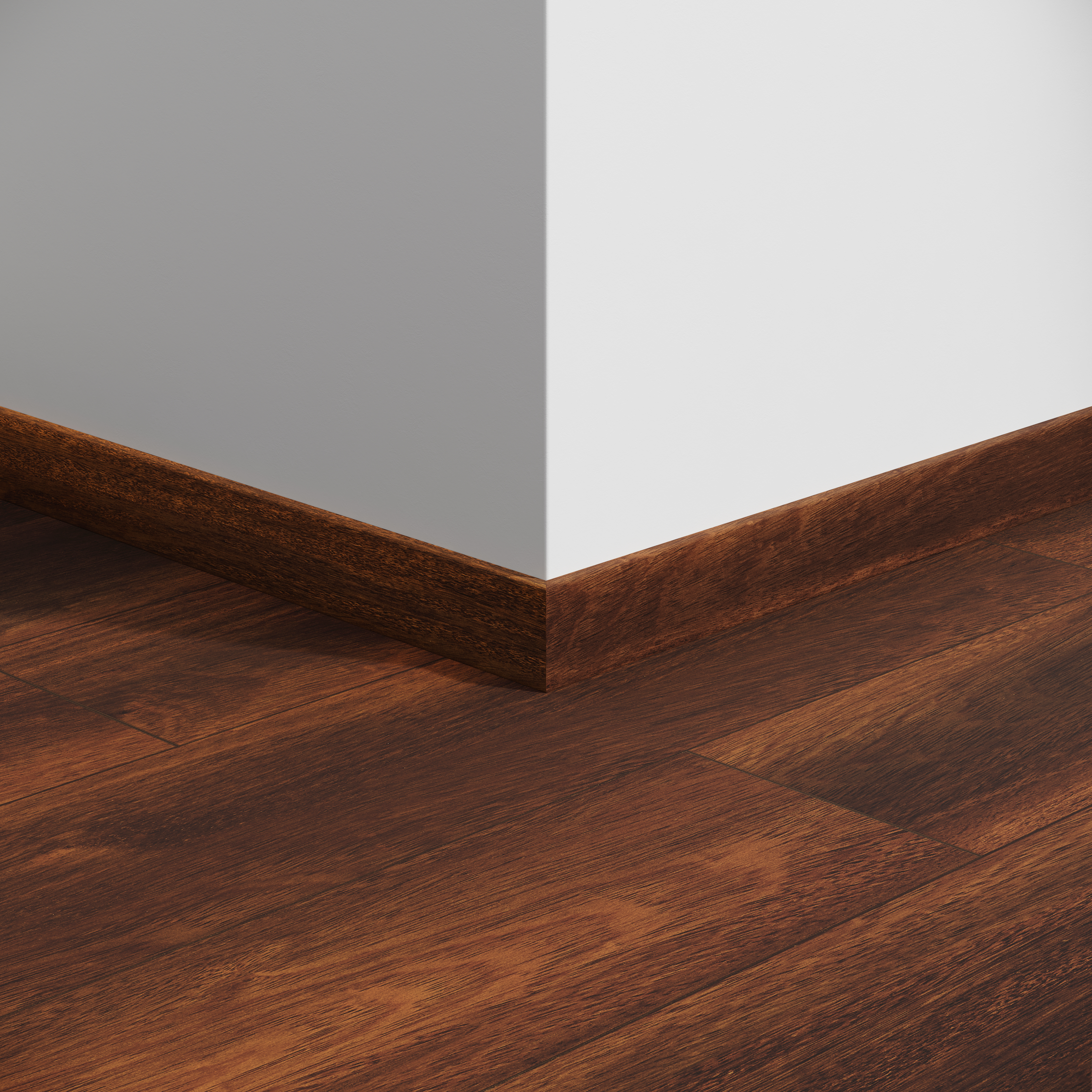 Plinthe 60 Merbau Brown 2,4M Parquet stratifié 2400x12x60mm - 9,6M2/P