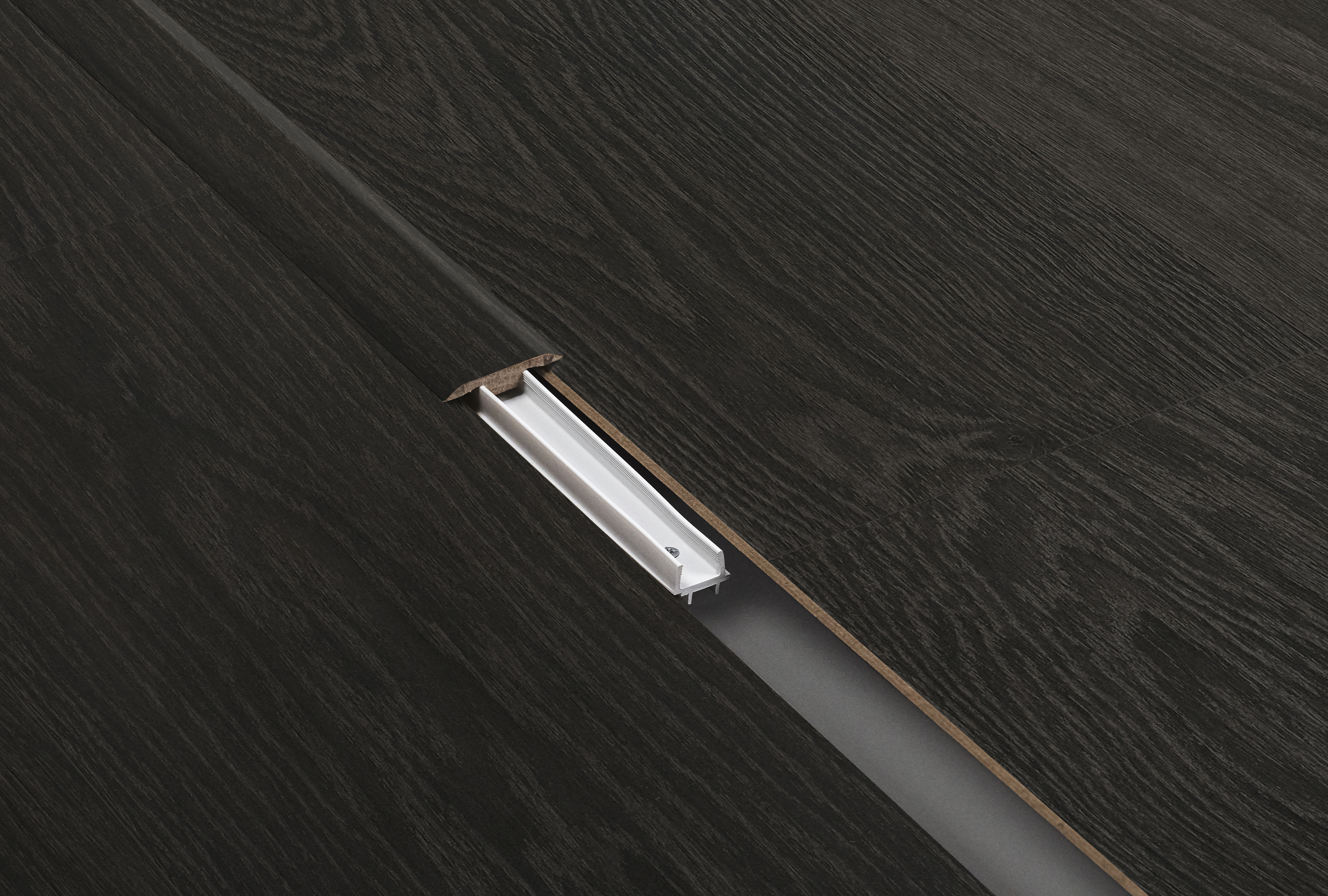 Barre jonction Charme Black 1M Pour parquet stratifié 1000x40x8mm