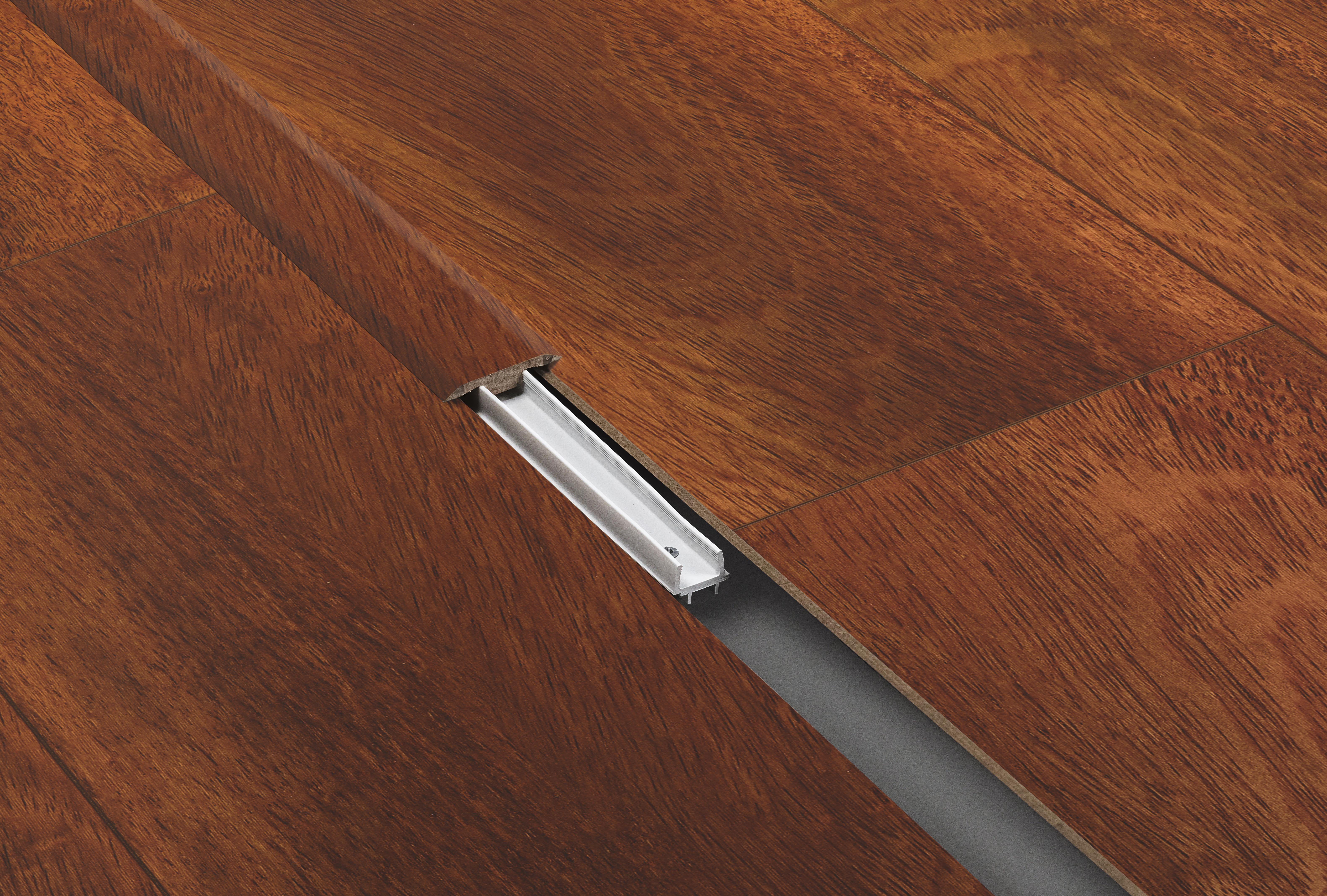 Barre jonction Merbau Brown 1M Pour parquet stratifié 1000x40x8mm