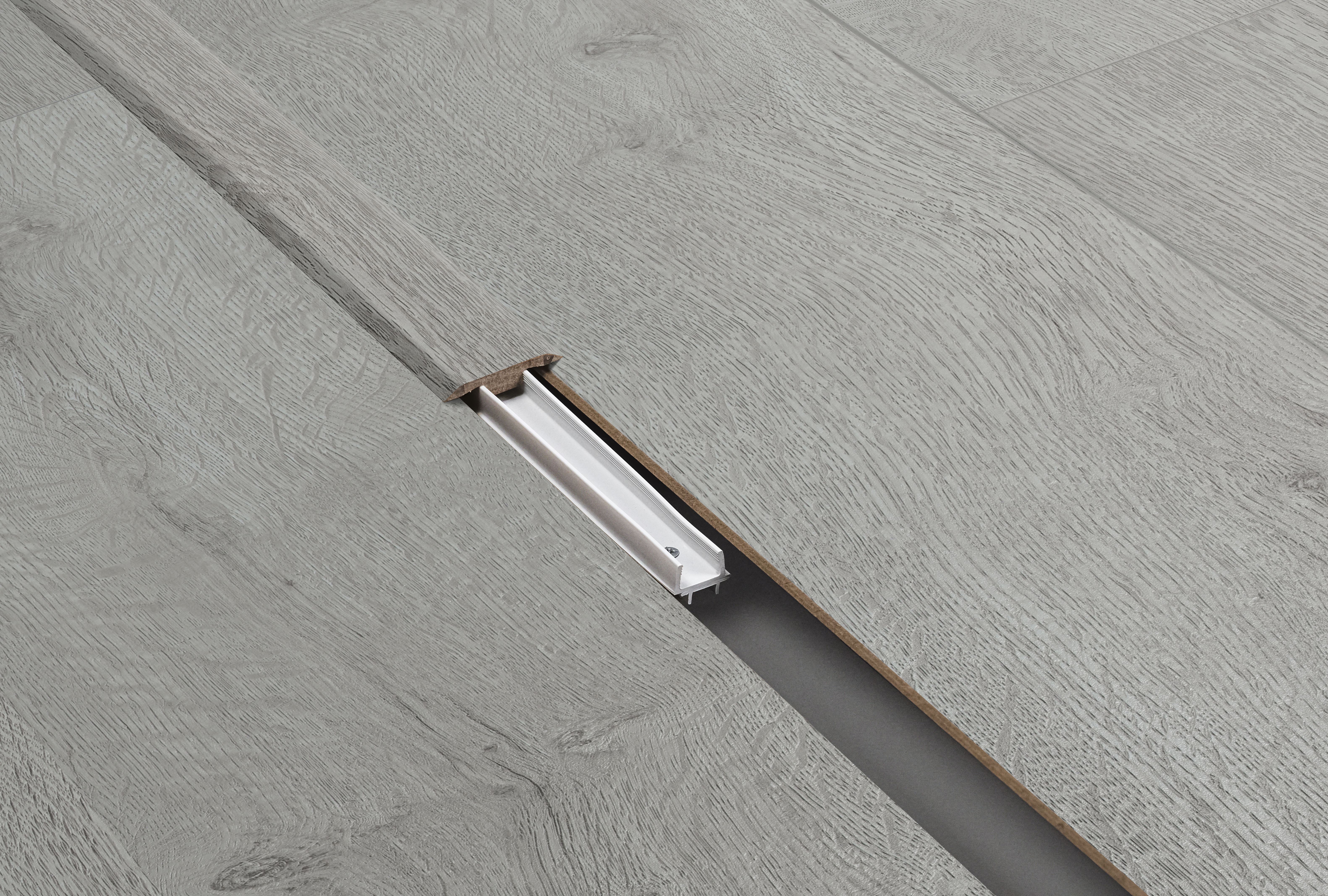 Barre jonction Texas Grey 2,4M Pour parquet stratifié 2400x40x8mm