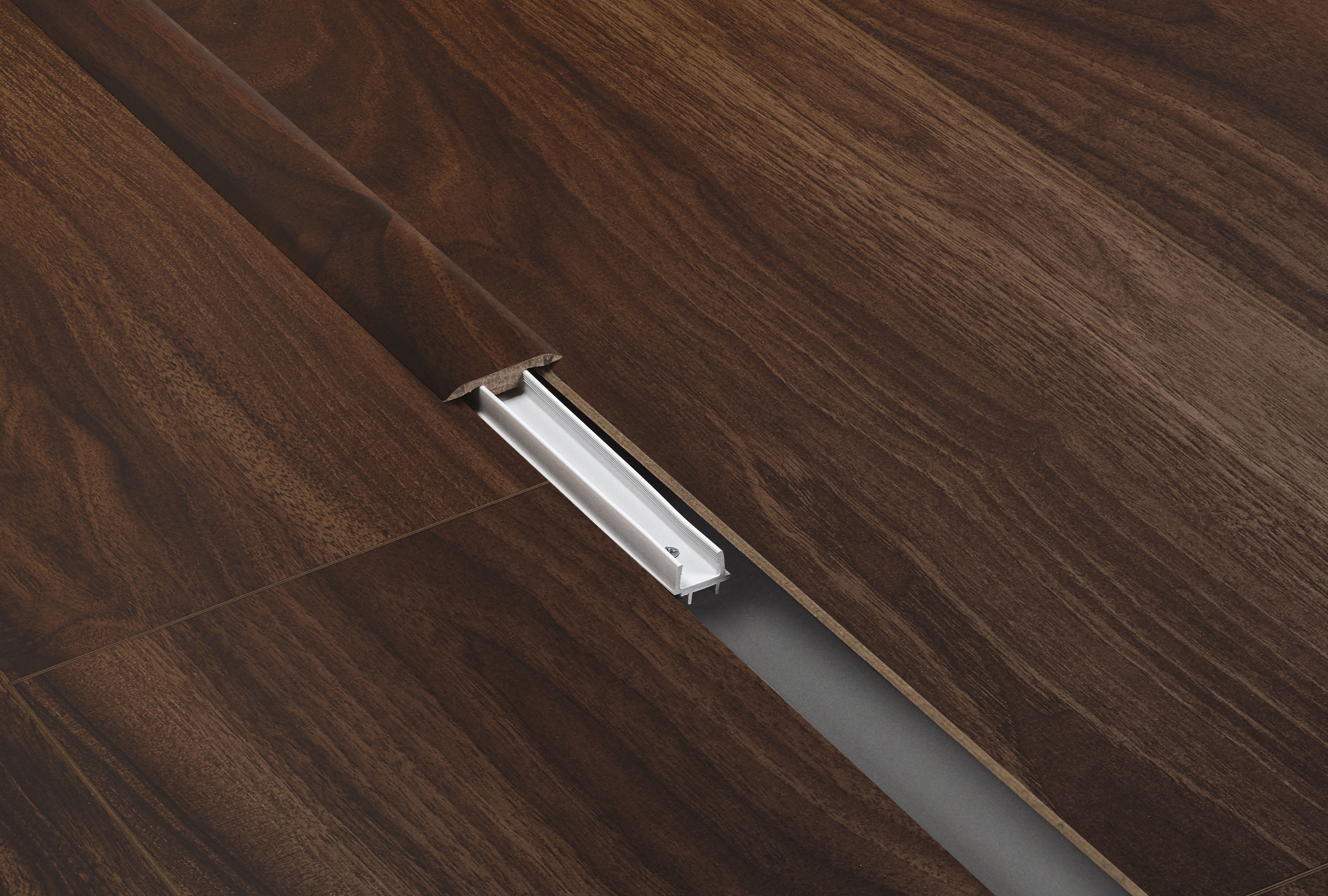 Barre jonction Walnut Brown 1M Pour parquet stratifié 1000x40x8mm